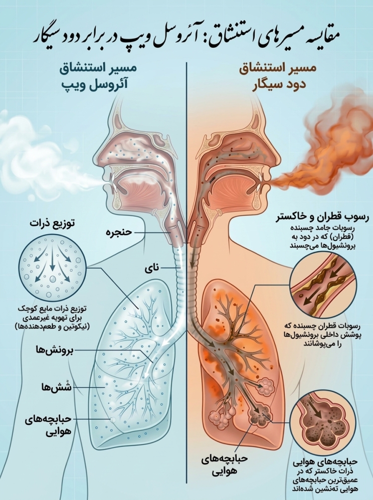 آیا ویپ بی‌خطر است؟ بررسی کامل مضرات ویپ، عوارض و مقایسه با سیگار